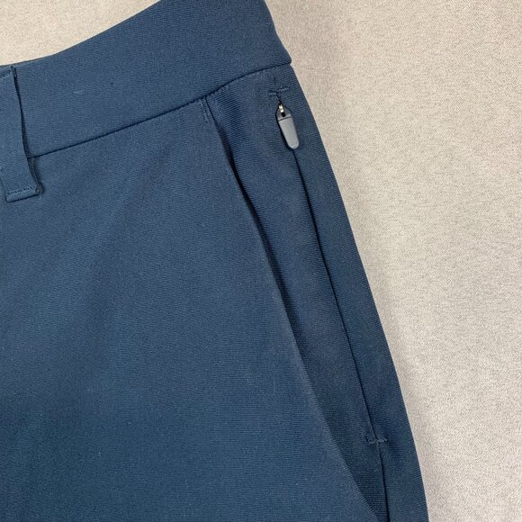Lululemon Mens Shorts 31 Navy Blue Chino ABC Commission Relaxed Warpstreme 11" - Picture 2 of 8